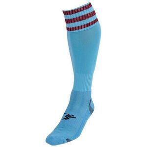 Precision Unisex Adult 3 Stripe Pro Soccer Socks / Sky Blue/Maroon